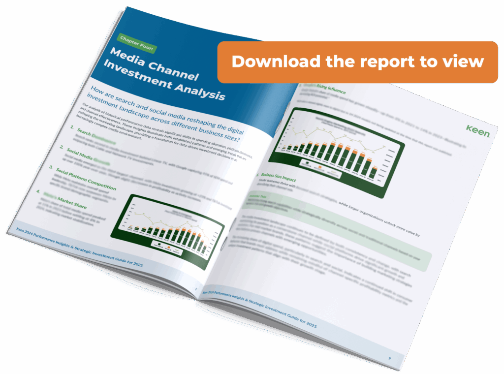 CTA to download the Keen marketing report