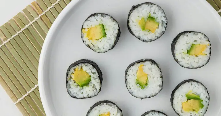 A plate of sushi